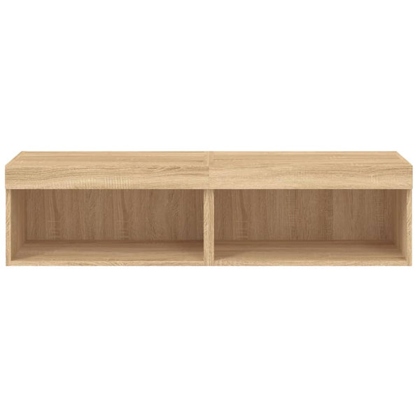 TV-Schränke mit LED Sonoma-Eiche 60x30x30 cm, 2er-Set