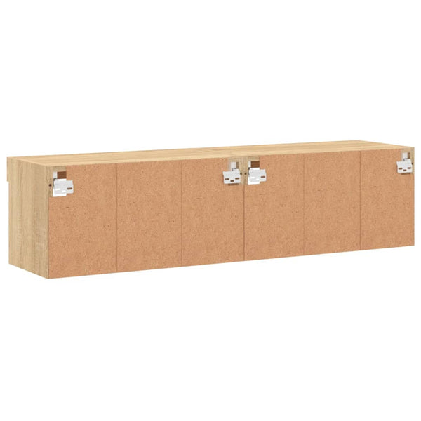 TV-Schränke mit LED Sonoma-Eiche 60x30x30 cm, 2er-Set