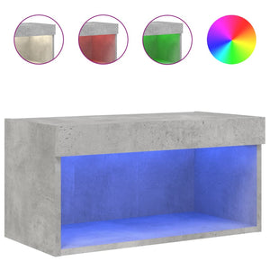 TV-Schrank Betongrau mit LED 60x30x30 cm