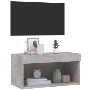 TV-Schrank Betongrau mit LED 60x30x30 cm