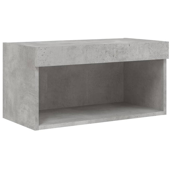 TV-Schrank Betongrau mit LED 60x30x30 cm