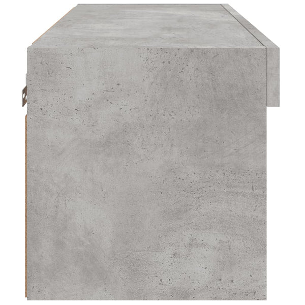 TV-Schrank Betongrau mit LED 60x30x30 cm