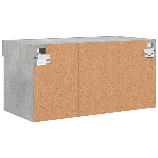 TV-Schrank Betongrau mit LED 60x30x30 cm