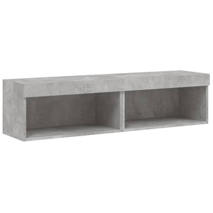 TV-Schränke mit LED Betongrau 60x30x30cm, 2er Set