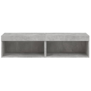 TV-Schränke mit LED Betongrau 60x30x30cm, 2er Set