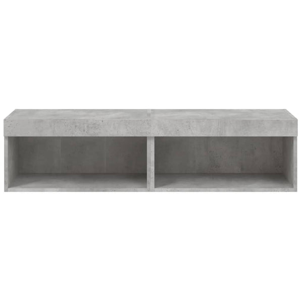 TV-Schränke mit LED Betongrau 60x30x30cm, 2er Set