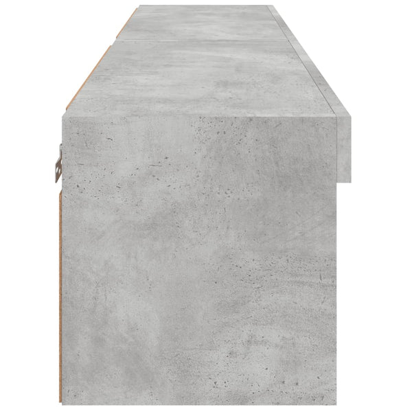 TV-Schränke mit LED Betongrau 60x30x30cm, 2er Set