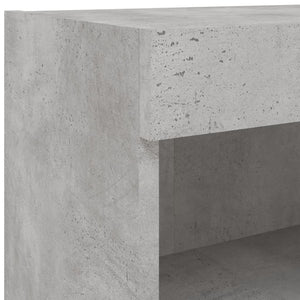 TV-Schränke mit LED Betongrau 60x30x30cm, 2er Set