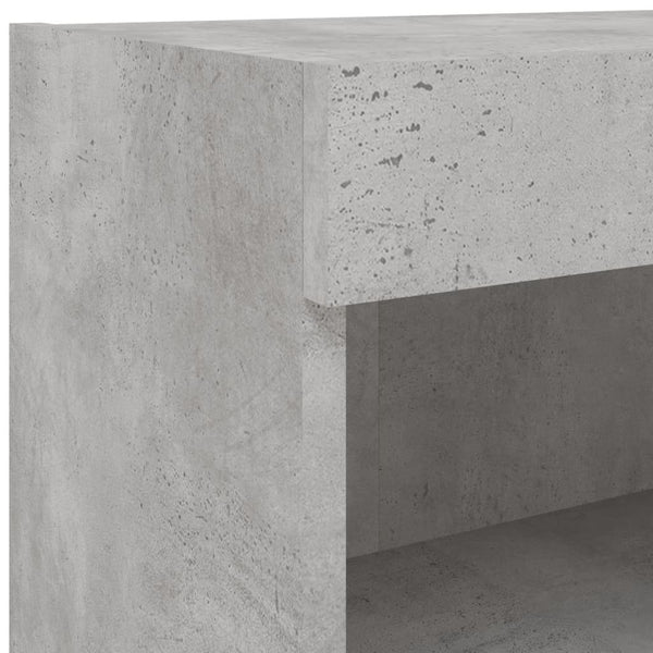 TV-Schränke mit LED Betongrau 60x30x30cm, 2er Set