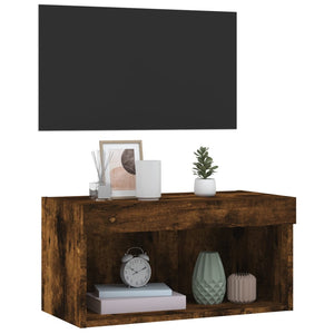 TV-Schrank Räuchereiche mit LED 60x30x30 cm
