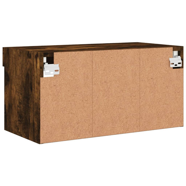 TV-Schrank Räuchereiche mit LED 60x30x30 cm