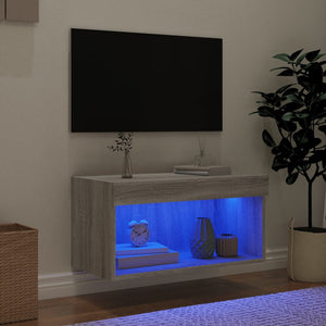 TV-Schrank Grau Sonoma mit LED