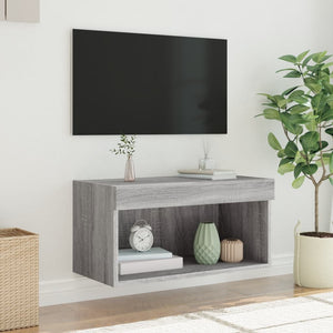 TV-Schrank Grau Sonoma mit LED