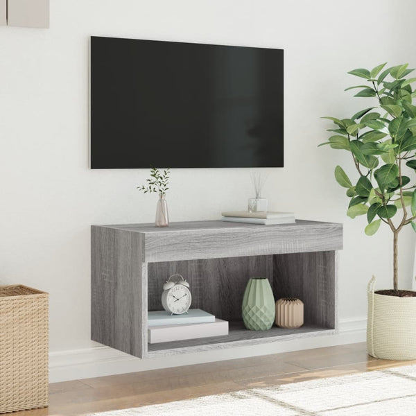 TV-Schrank Grau Sonoma mit LED