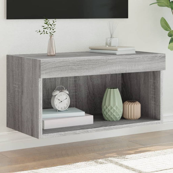 TV-Schrank Grau Sonoma mit LED