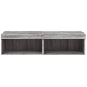 TV-Schränke mit LED-Leuchten Grau Sonoma 2er Set