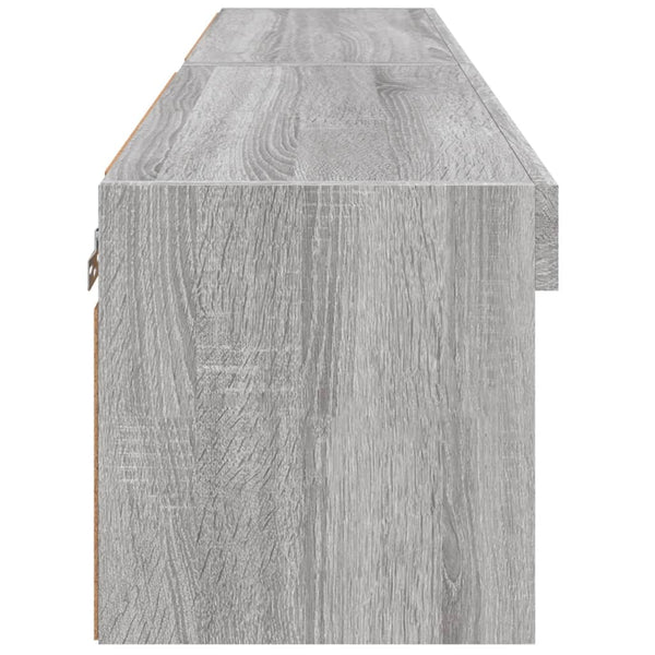 TV-Schränke mit LED-Leuchten Grau Sonoma 2er Set