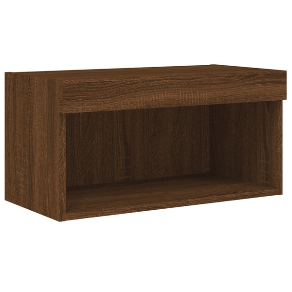 TV-Schrank mit LED Braun Eichen-Optik 60 cm
