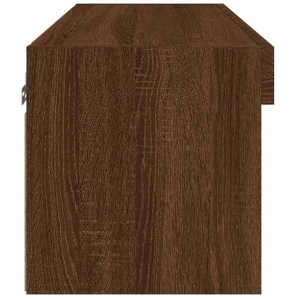 TV-Schrank mit LED Braun Eichen-Optik 60 cm