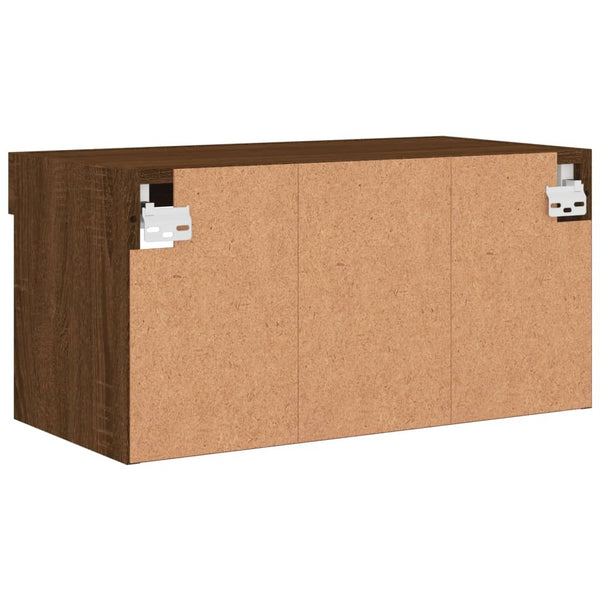 TV-Schrank mit LED Braun Eichen-Optik 60 cm