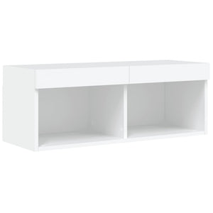 TV-Schrank Weiß mit LED 80cm