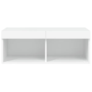 TV-Schrank Weiß mit LED 80cm