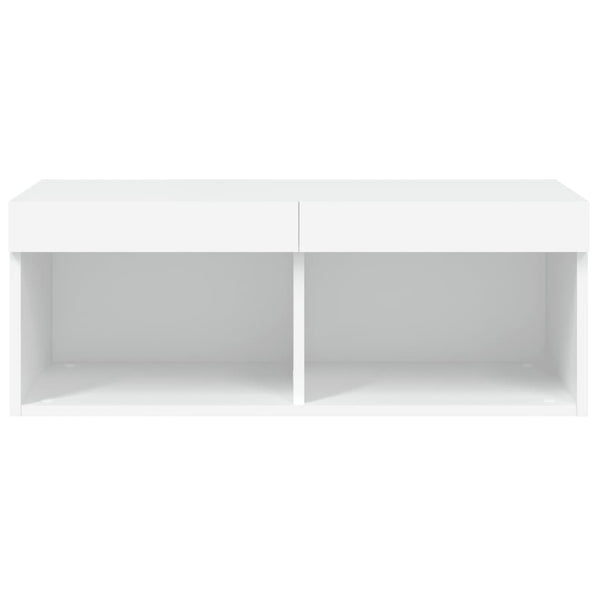 TV-Schrank Weiß mit LED 80cm