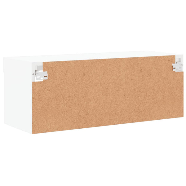 TV-Schrank Weiß mit LED 80cm