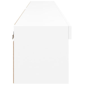 TV-Schränke mit LED, 2er Set, Weiß 80 cm