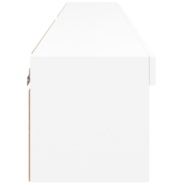 TV-Schränke mit LED, 2er Set, Weiß 80 cm
