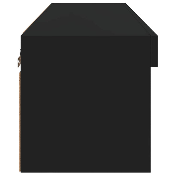 TV-Schrank mit LED Schwarz 80 cm