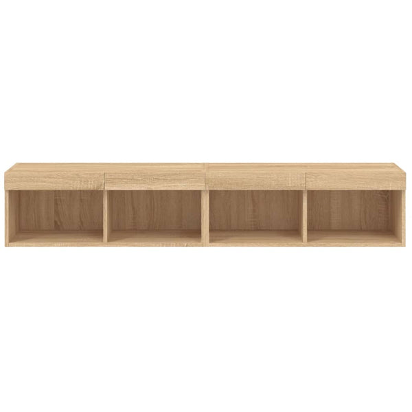 TV-Schränke mit LED Sonoma-Eiche 80x30x30cm, 2er-Set