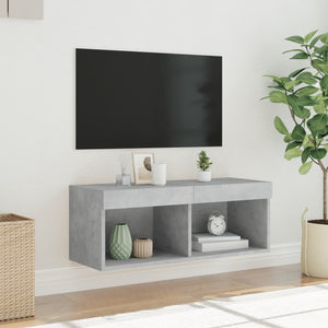 TV-Schrank Betongrau mit LED 80cm