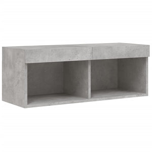 TV-Schrank Betongrau mit LED 80cm