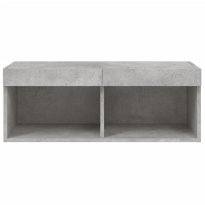 TV-Schrank Betongrau mit LED 80cm