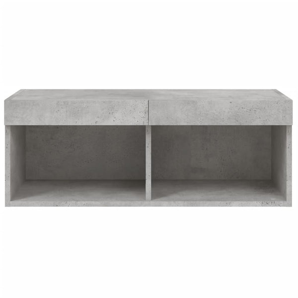 TV-Schrank Betongrau mit LED 80cm