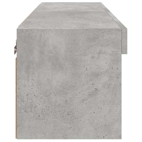 TV-Schrank Betongrau mit LED 80cm