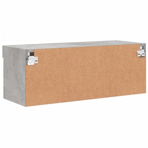 TV-Schrank Betongrau mit LED 80cm