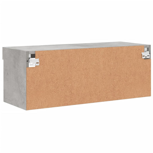 TV-Schrank Betongrau mit LED 80cm