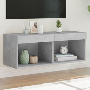 TV-Schrank Betongrau mit LED 80cm