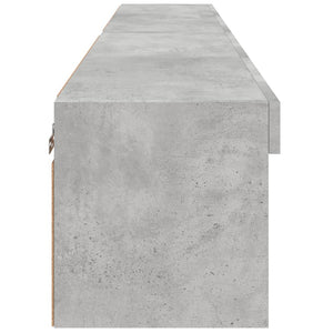TV-Schränke mit LED Betongrau 2er-Set
