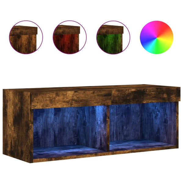 TV-Schrank Räuchereiche mit LED 80cm