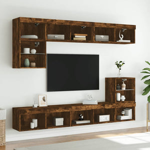 TV-Schrank Räuchereiche mit LED 80cm