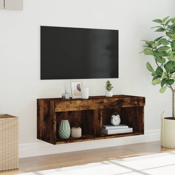 TV-Schrank Räuchereiche mit LED 80cm