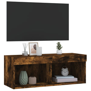 TV-Schrank Räuchereiche mit LED 80cm