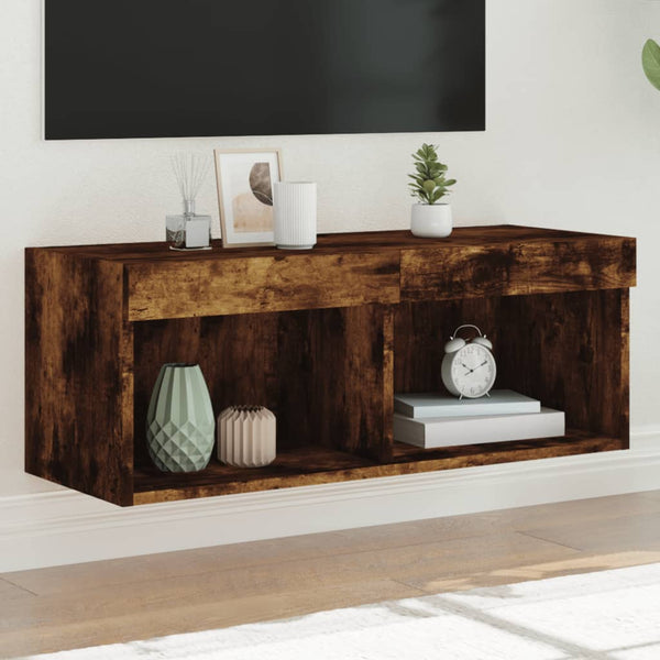 TV-Schrank Räuchereiche mit LED 80cm