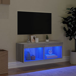 TV-Schrank Grau Sonoma mit LED 80cm