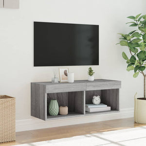 TV-Schrank Grau Sonoma mit LED 80cm
