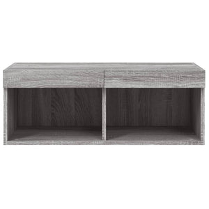TV-Schrank Grau Sonoma mit LED 80cm