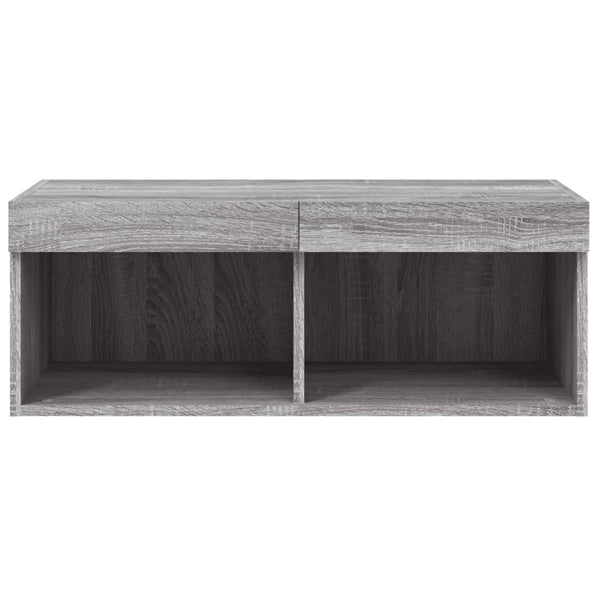 TV-Schrank Grau Sonoma mit LED 80cm